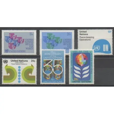 Nations Unies (ONU - New-York) - 1980 - No 310/315 Pas Cher