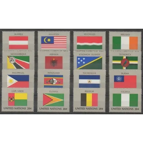 Nations Unies (ONU - New-York) - 1982 - No 365/380 - Drapeaux Soldes