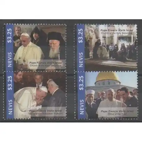 Livraison Gratuite Nevis - 2014 - No 2490/2493 - Papauté