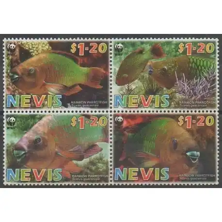 Nevis - 2007 - No 1938/1941 - Vie marine - Espèces menacées - WWF Achetez Aujourd’hui