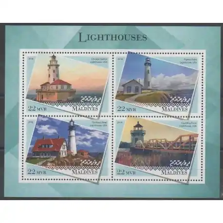 Pas Cher Maldives - 2018 - No 6422/6425 / Phares