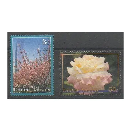 Nouvel Arrivage Nations Unies (ONU - New-York) - 1997 - No 718/719 - Roses