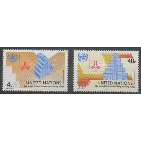 Prix Choc Nations Unies (ONU - New-York) - 1992 - No 617/618 - Architecture