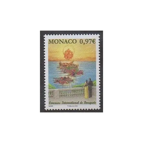 Certifié Monaco - 2020 - No 3232 - Fleurs