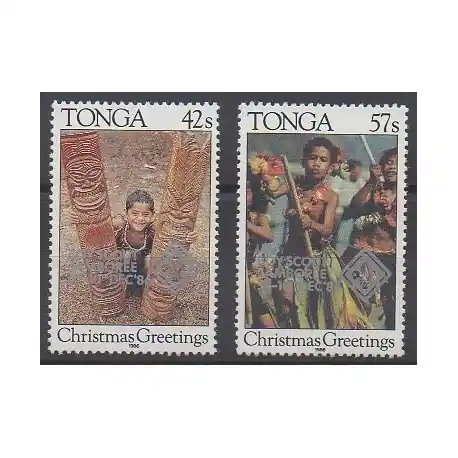 Tonga - 1986 - No 650/651 - Scoutisme - Noël Seulement Aujourd’hui