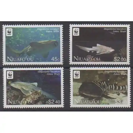 Livraison Express Tonga - Niuafo'ou - 2012 - No 317/320 - Vie marine - Espèces menacées - WWF