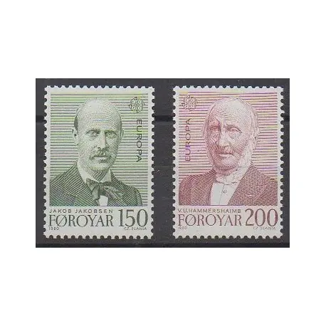 Livraison Express Féroé (Iles) - 1980 - No 47/48 - Célébrités - Europa