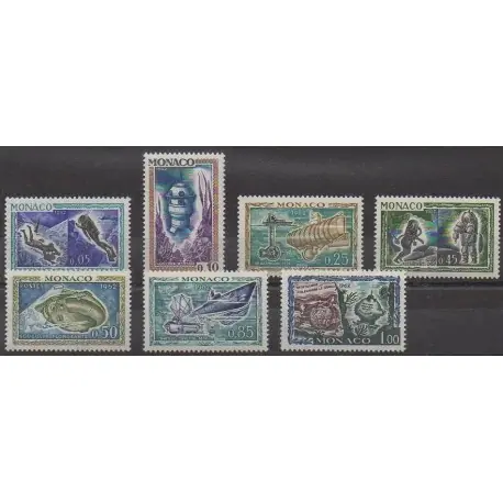 Monaco - 1962 - No 591/597 - Vie marine Livraison Gratuite