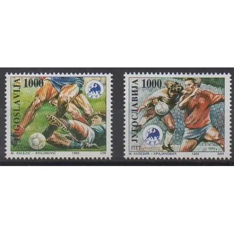 Yougoslavie - 1992 - No 2406/2407 - Football Meilleure Vente