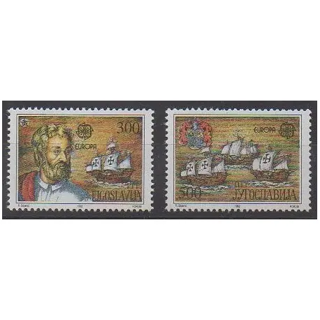 Yougoslavie - 1992 - No 2397/2398 - Christophe Colomb - Europa Meilleur Choix