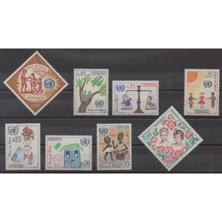 Monaco - 1963 - No 599/606 - Enfance Produit De Marque