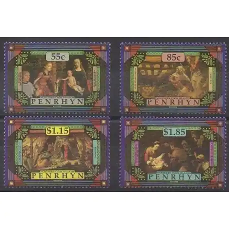 Penrhyn - 1991 - No 372/375 - Noël Quantité Limitée