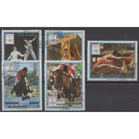 Acheter En Ligne Paraguay - 1989 - No 2471/2475 - Jeux Olympiques d'été - Oblitérés
