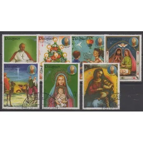 Paraguay - 1984 - No 2074/2080 - Noël - Oblitérés Usine Directe