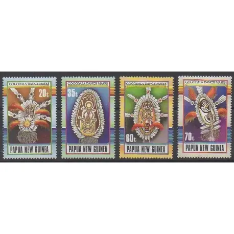 Achetez Aujourd’hui Papouasie-Nouvelle-Guinée - 1980 - No 611/614 - Masques ou carnaval