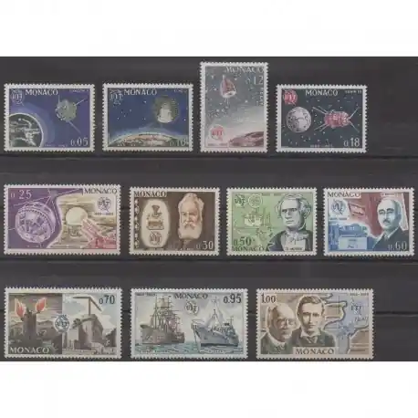Monaco - 1965 - No 664/674 - Télécommunications Prix Choc