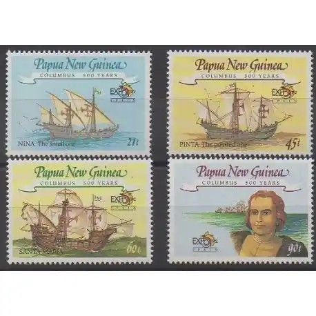 Papouasie-Nouvelle-Guinée - 1992 - No 646/649 - Christophe Colomb Meilleur Prix
