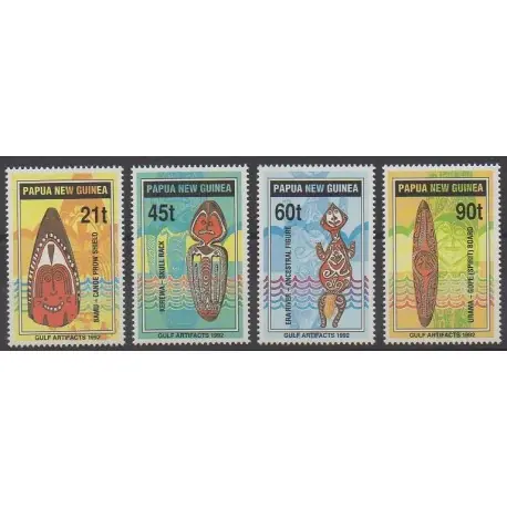Prix Choc Papouasie-Nouvelle-Guinée - 1992 - No 650/653 - Artisanat ou métiers