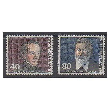 Promotion Suisse - 1980 - No 1104/1105 - Célébrités - Europa