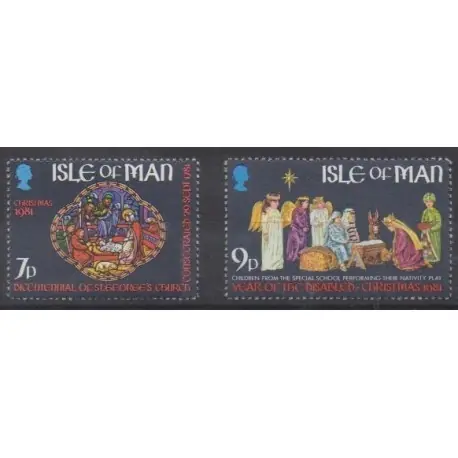 Man (Ile de) - 1981 - No 196/197 - Noël Premium