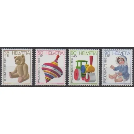 Prix Choc Suisse - 1986 - No 1260/1263 - Enfance