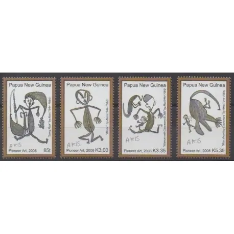 Papouasie-Nouvelle-Guinée - 2008 - No 1219/1222 - Art Expédition Rapide