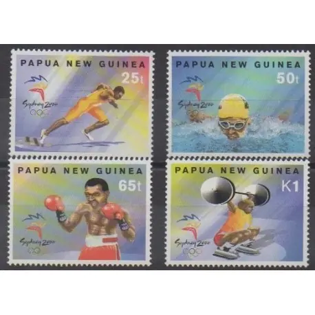 Papouasie-Nouvelle-Guinée - 2000 - No 835/838 - Jeux Olympiques d'été Seulement Aujourd’hui