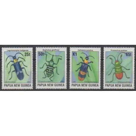 Papouasie-Nouvelle-Guinée - 1996 - No 754/757 - Insectes Petit Prix