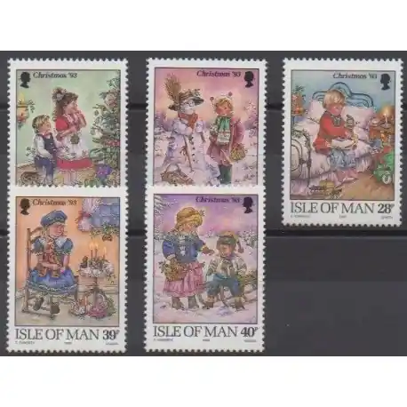 Man (Ile de) - 1993 - No 600/604 - Noël Authentique