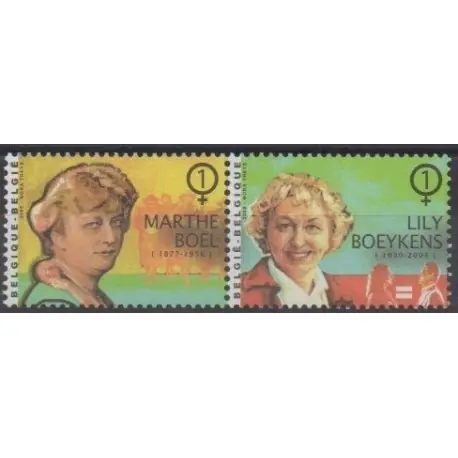 Belgique - 2009 - No 3863/3864 - Célébrités Retour Gratuit