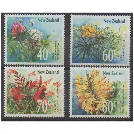 Produit De Marque Nouvelle-Zélande - 1989 - No 1019/1022 - Fleurs