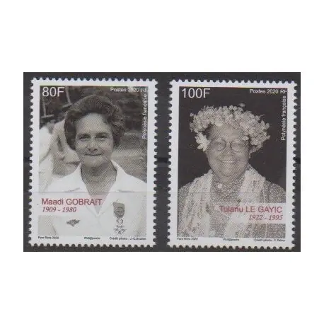 Commande En Gros Polynésie - 2020 - No 1238/1239 - Célébrités
