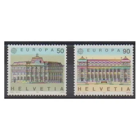 Acheter En Ligne Suisse - 1990 - No 1347/1348 - Service postal - Europa