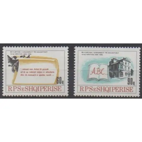 Albanie - 1988 - No 2173/2174 - Histoire Expédition Rapide