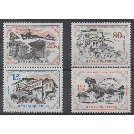Albanie - 1985 - No 2084/2087 - Architecture Meilleure Vente