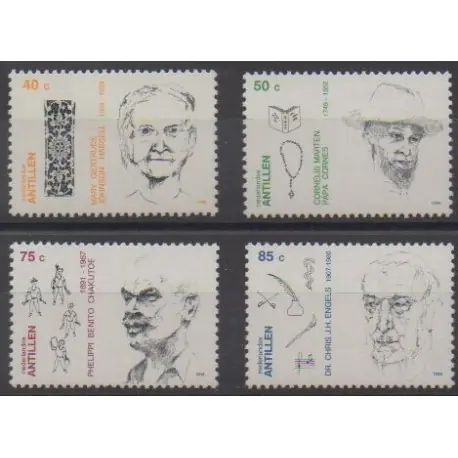 Petit Prix Antilles néerlandaises - 1996 - No 1044/1047 - Célébrités