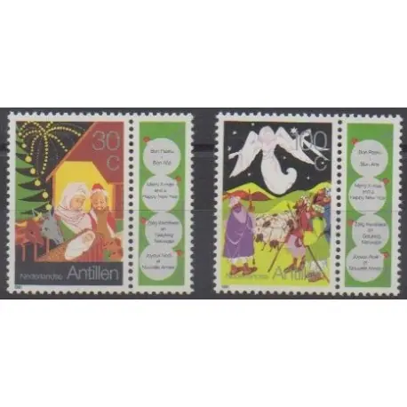 Offre Exclusive Antilles néerlandaises - 1991 - No 915/916 - Noël
