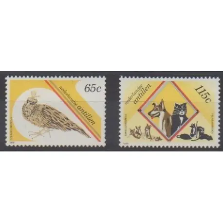 Antilles néerlandaises - 1989 - No 845/846 - Animaux Seulement Aujourd’hui