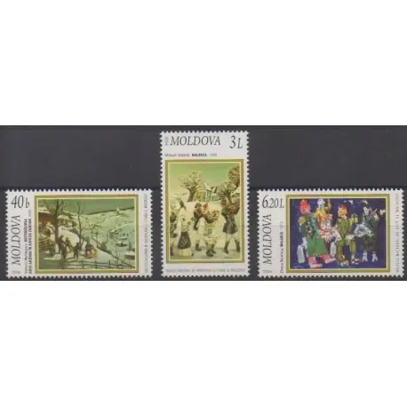 Moldavie - 2006 - No 494/496 - Noël - Peinture Expédition Rapide