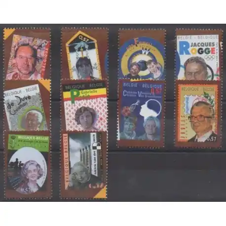 Vente Flash Belgique - 2004 - No 3222/3231 - Célébrités