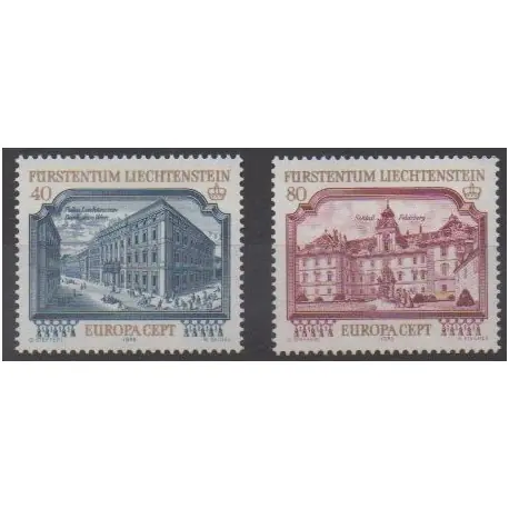 Prix Réduit Liechtenstein - 1978 - No 639/640 - Monuments - Europa