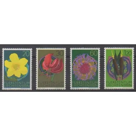 Liechtenstein - 1972 - No 503/506 - Fleurs Usine Directe