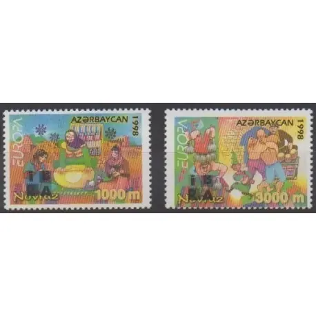 Quantité Limitée Azerbaïdjan - 1998 - No 359/360 - Folklore - Europa