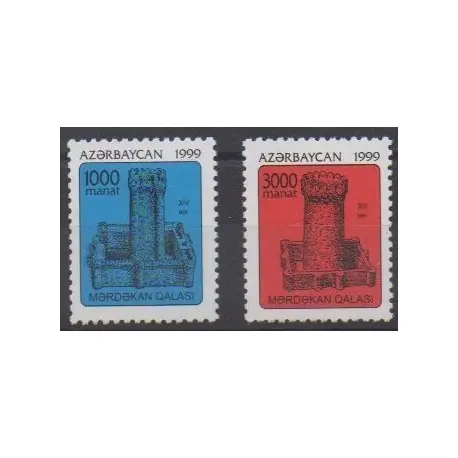 Azerbaïdjan - 1999 - No 388/389 - Châteaux Prix Choc
