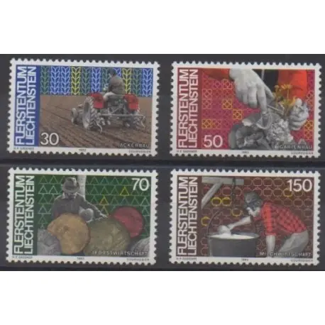 Meilleure Vente Liechtenstein - 1982 - No 743/746 - Artisanat ou métiers