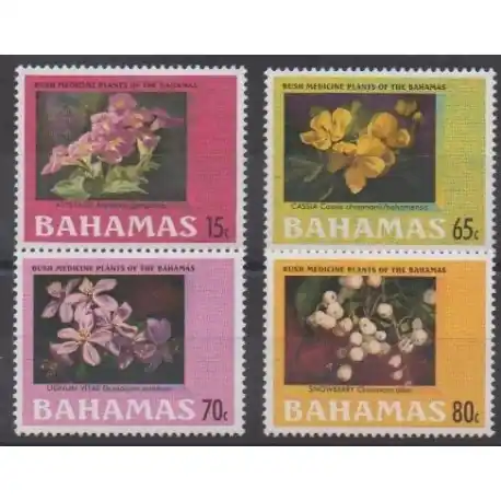 Bahamas - 2003 - No 1139/1142 - Fleurs - Santé ou Croix-Rouge Vente Flash