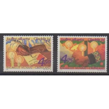 Achat Immédiat Groenland - 1999 - No 322/323 - Noël