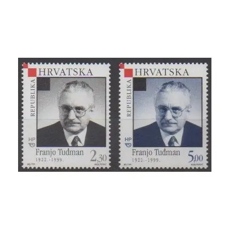 Nouvelle Collection Croatie - 1999 - No 503/504 - Célébrités