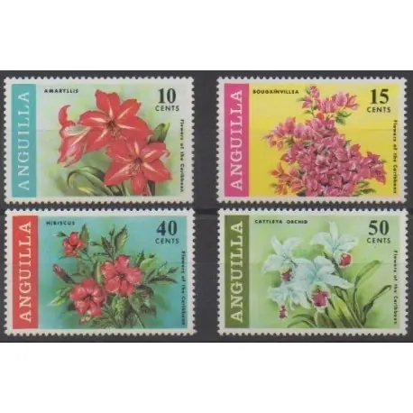 Vente Directe Anguilla - 1969 - No 39/42 - Fleurs