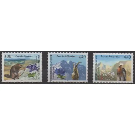 Prix Réduit France - Poste - 1996 - No 2997/2999 - Parcs et jardins - Animaux